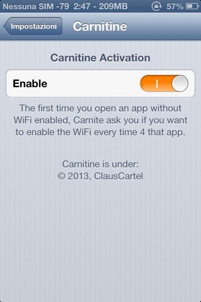 Carnitine for iPhone Cyda Tweak