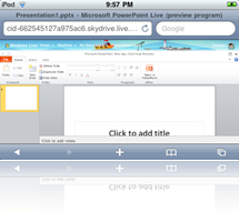Using Office Web Apps on an iPod Touch or an iPhone