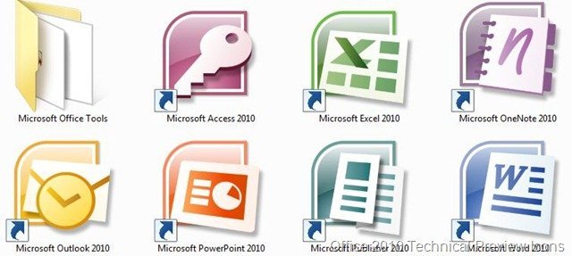 Office 2010 Technical Preview icons