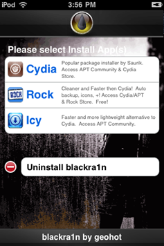How to jailbreak iPod Touch OS 3.1.2 with blackra1n RC 2