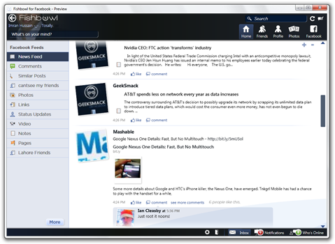 Fishbowl for Facebook - Preview
