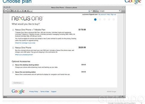 Google nexus one pricing and plans 2