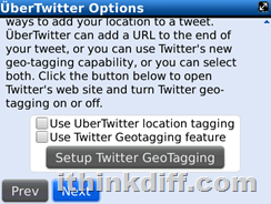 UberTwitter GeoTagging