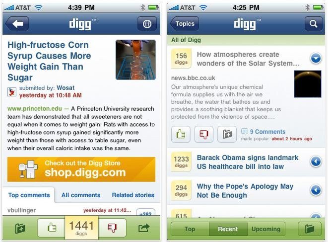 Digg iPhone App