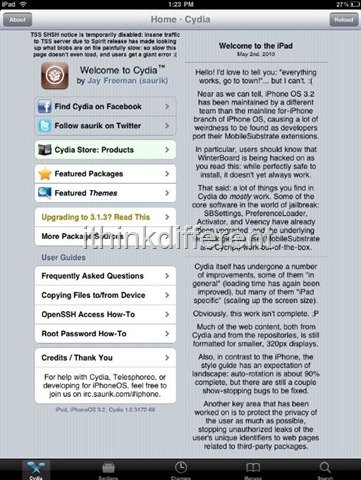 Cydia on iPad