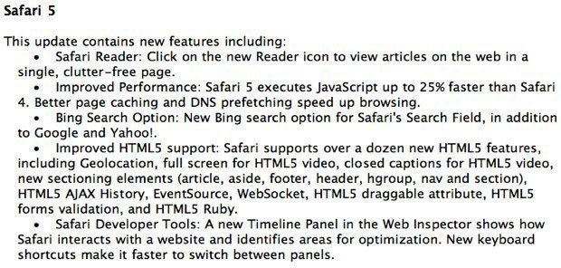 Apple Safari 5 web browser changelog.jpg