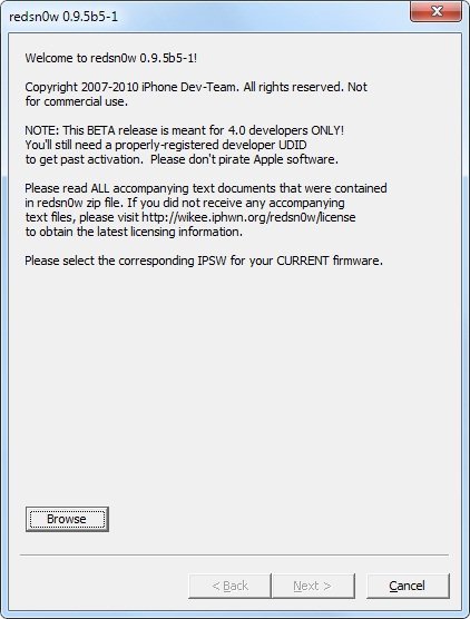 Jailbreak and Unlock iOS 4 on iPhone 3G using redsn0w [Guide]