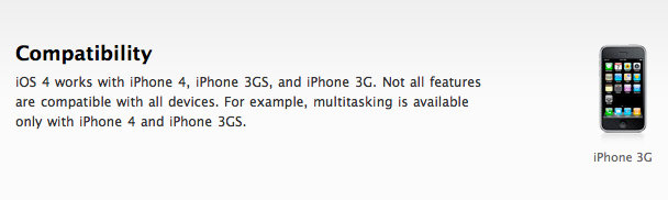 iOS 4 on iPhone 3G