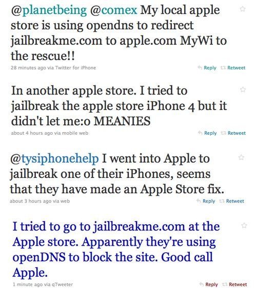 Apple store blocks jailbreak.me