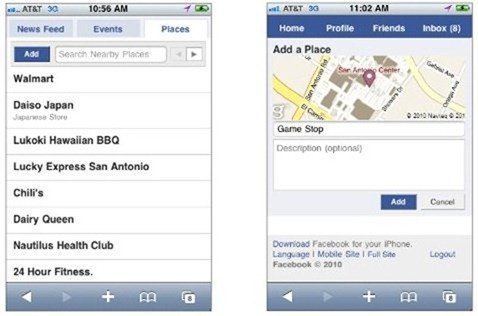iPhone App with Facebook Places