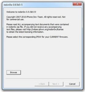 Jailbreak iPod Touch 2G with iOS 4.0.2 using redsn0w 0.9.5b5-5