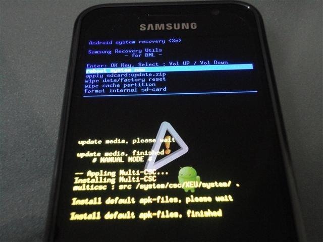 Samsung Galaxy S with Android 2.2 Upgrade Recovery Mode