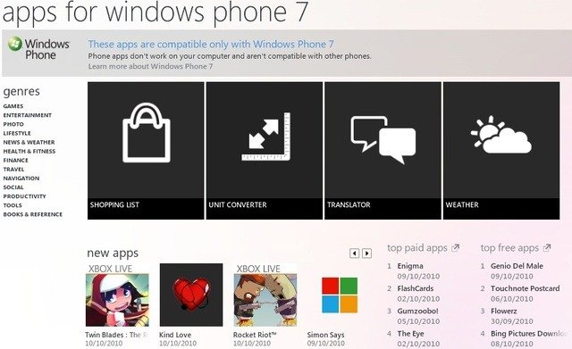 WP7 Apps