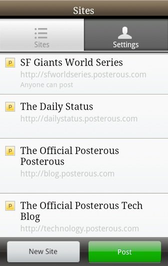 Posterous App for Android 1