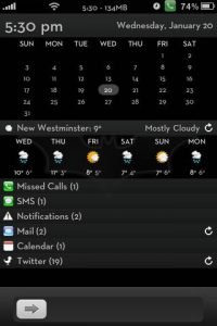 lockscreen info screenshot