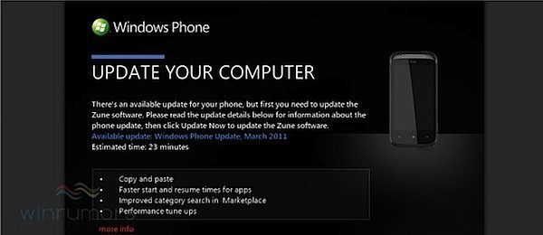 Download Windows Phone 7 NoDo update