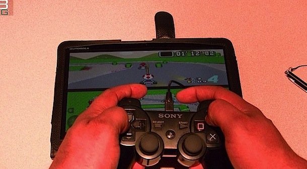 PlayStation 3 Controller with Motorola XOOM