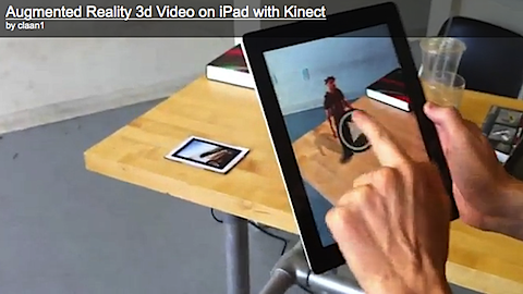 iPad used with Kinect for new Augmented Reality Hack!