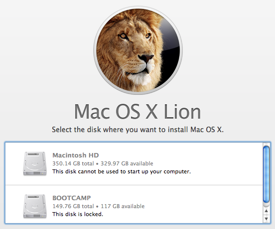 Fix OS X Lion Install Error "This disk cannot be used to start up your computer"