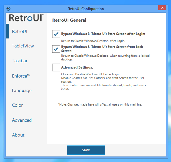 Windows 8 Gets Start Menu And Ability To Run Windows Store Apps on Desktop with RetroUI