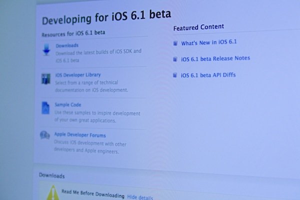 IOS 6 1 beta for iPhone iPad iPod Touch