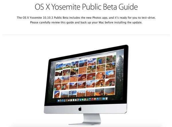 Download Yosemite OS X 10 10 3 Public Beta Featuring the New Photos App