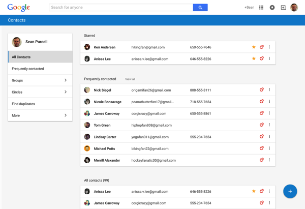 Google Contacts Preview With Material Design and Find Duplicates Feature Rolls Out