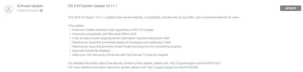 OS X 10.10.1 El Capitan released to Mac users