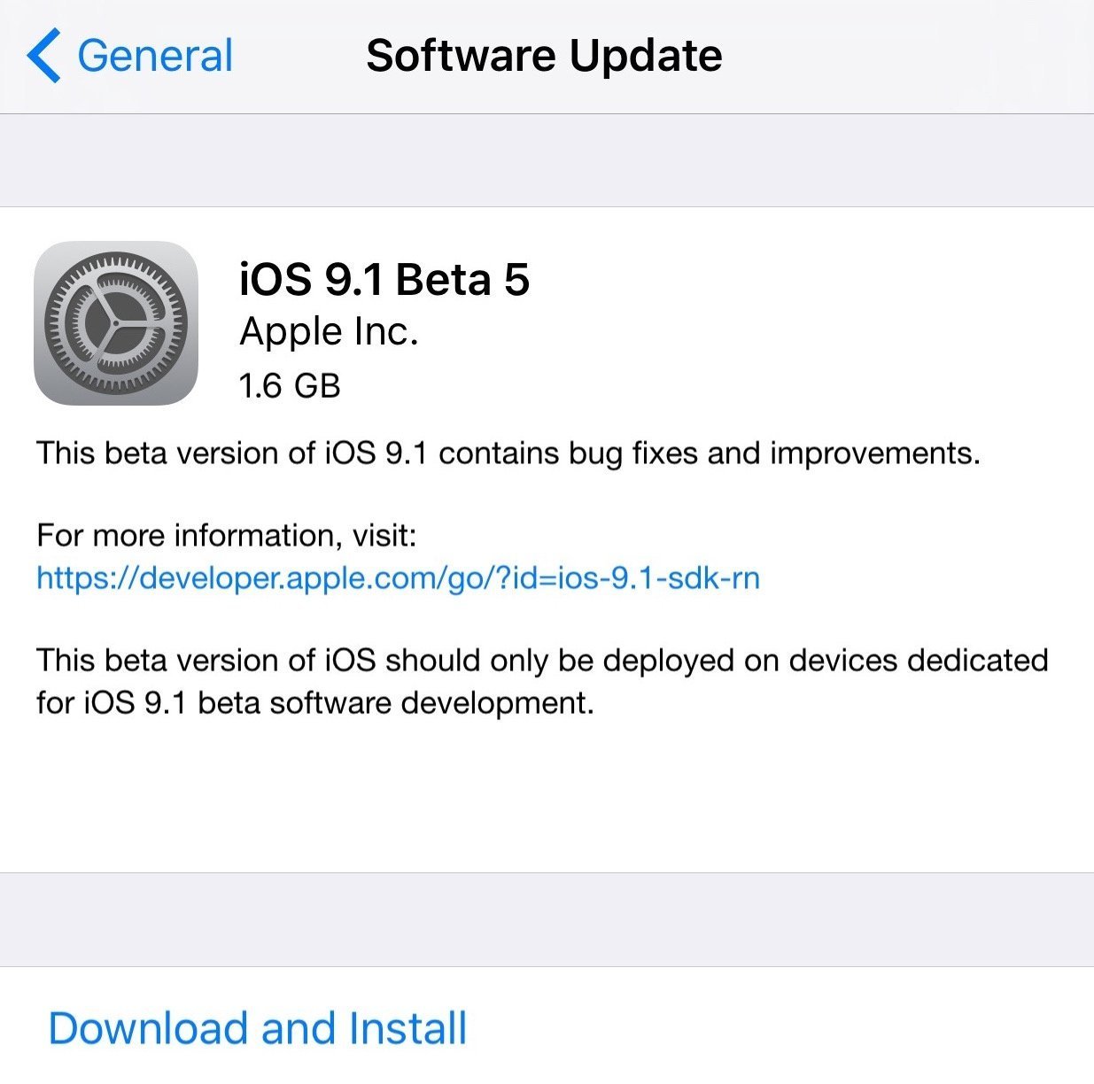 iOS 9.1 beta 5 released with bugs fixes and improvements