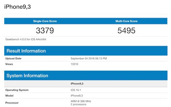 Alleged iPhone 7 Geekbench scores show 35% improvement over iPhone 6s