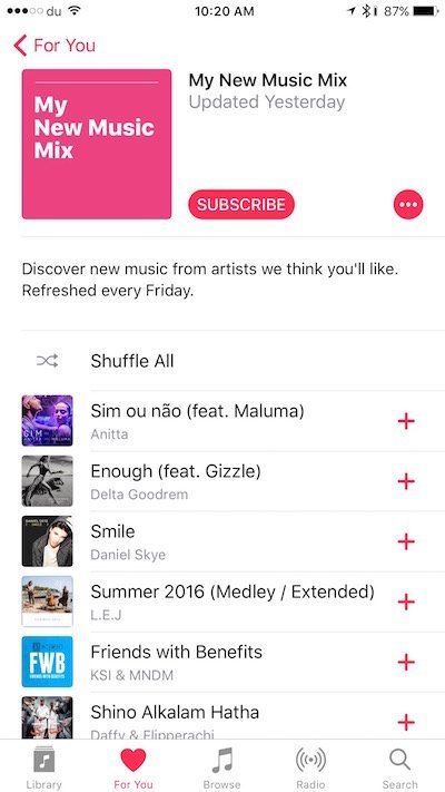 Apple Music mixes go live on iOS 10 and macOS 10.12 Sierra betas 1