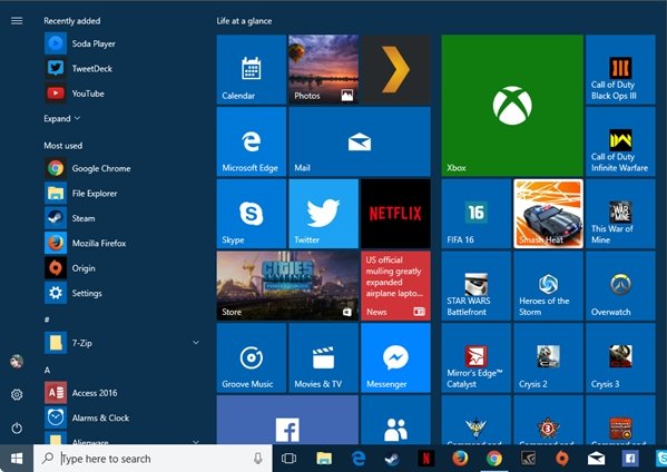 Windows 10 Start Menu not working