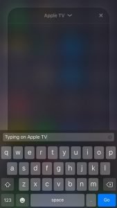 iOS 11 Control Center Apple TV Remote Typing
