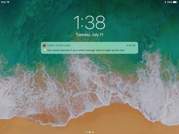 Wider Notifications in iOS 11 on iPad