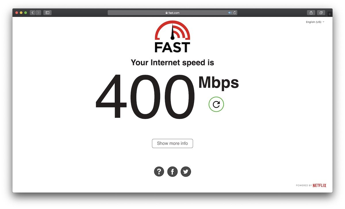 Internet connection speed