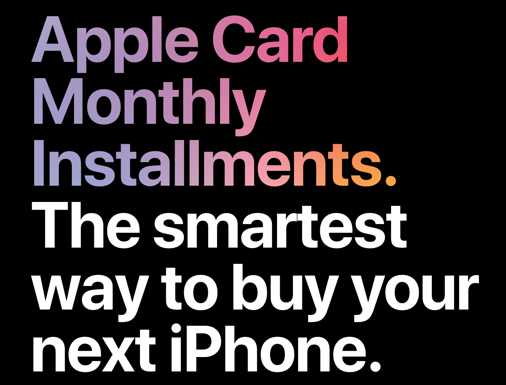 Apple Card monthly installments