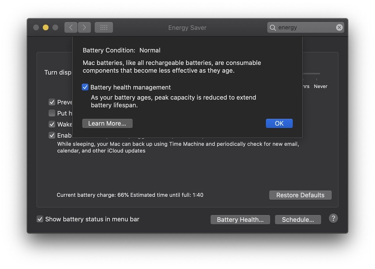 macOS Battery Conditions