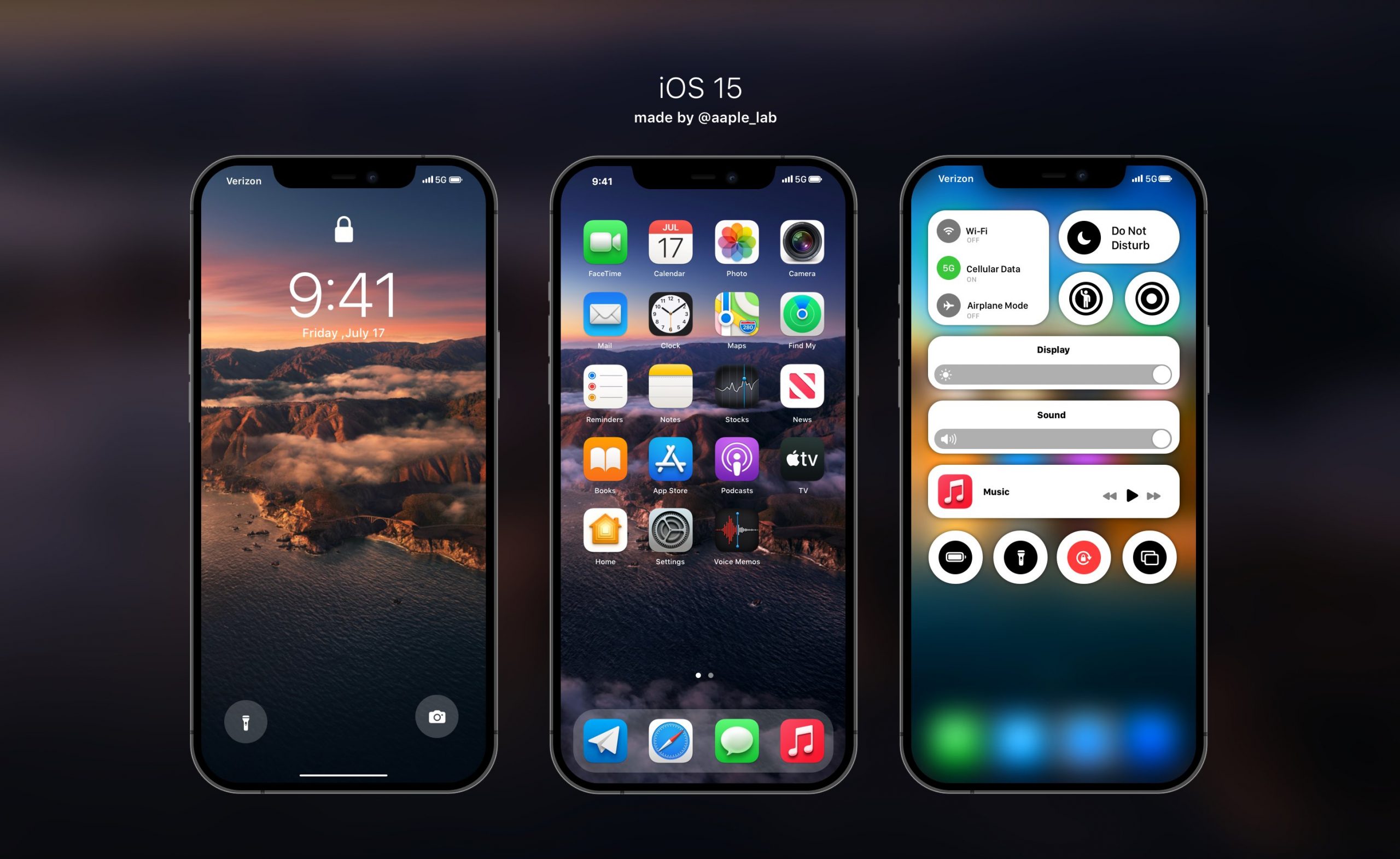 Amazing iOS 15 concept shows completely redesigned control center