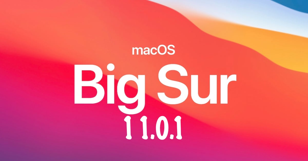 macOS Big Sur 11.0.1