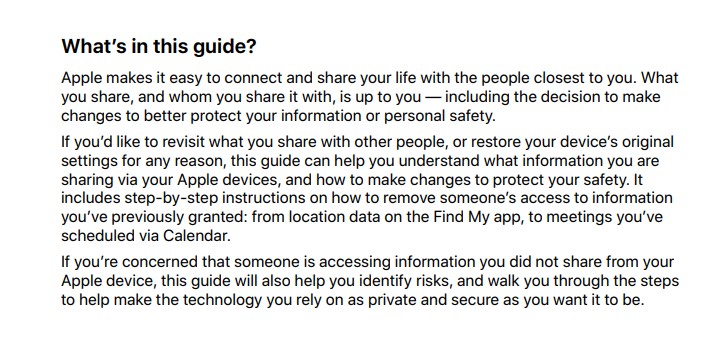 Apple safety guide