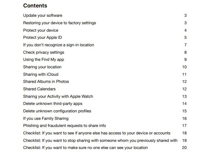 Apple safety manual