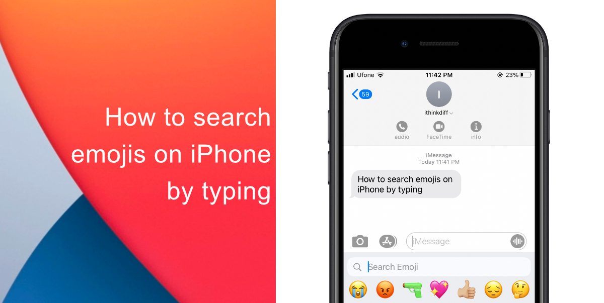 How to search emojis on iPhone by typing