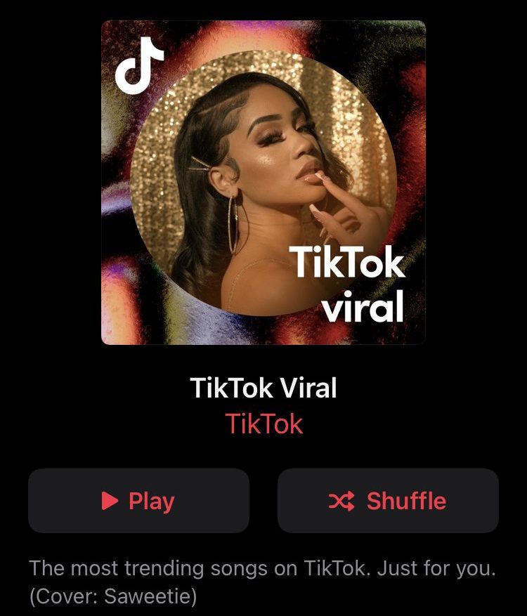 Official TikTok playlist on Apple Music