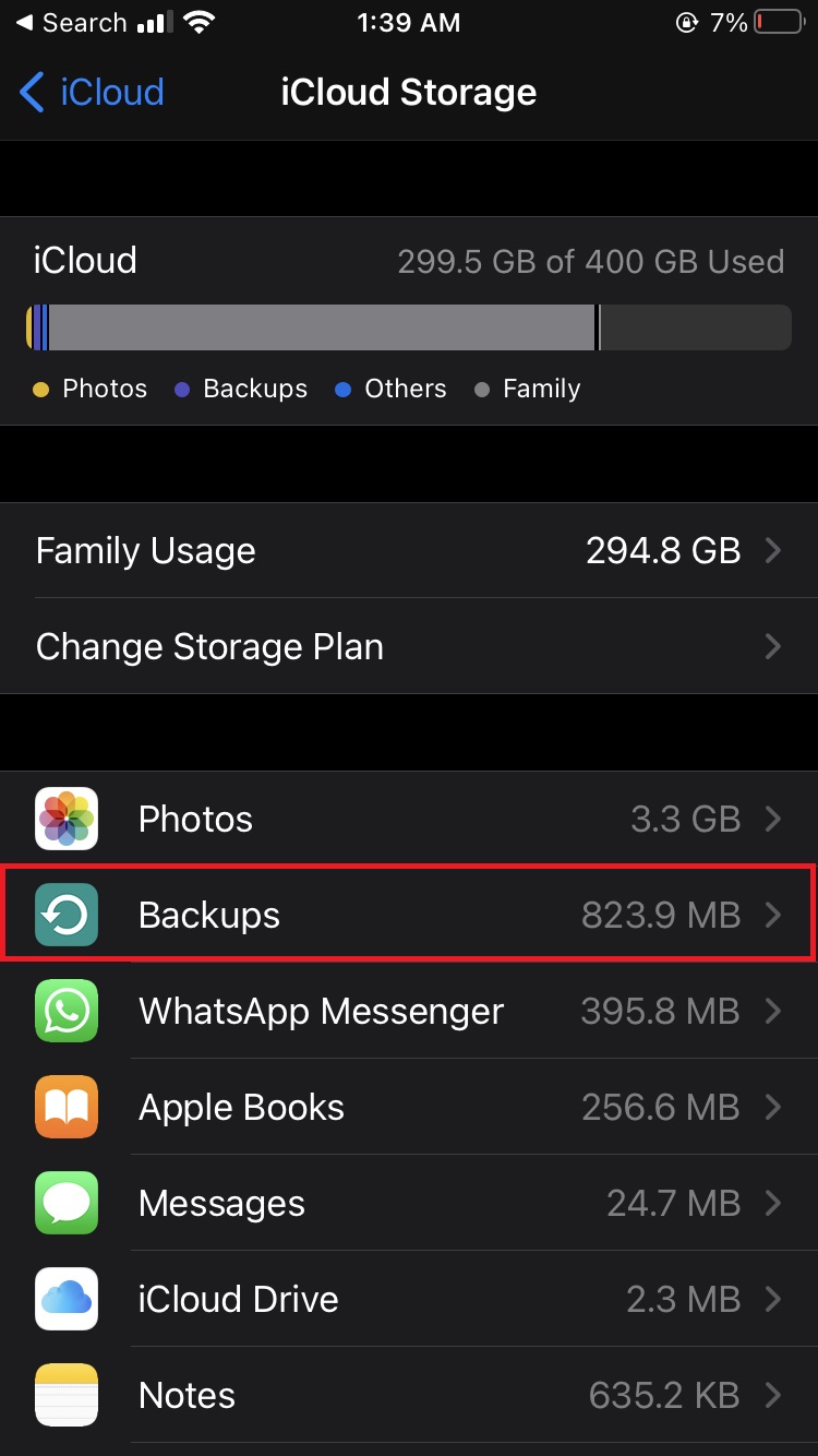 How to free iCloud storage by deleting old backups