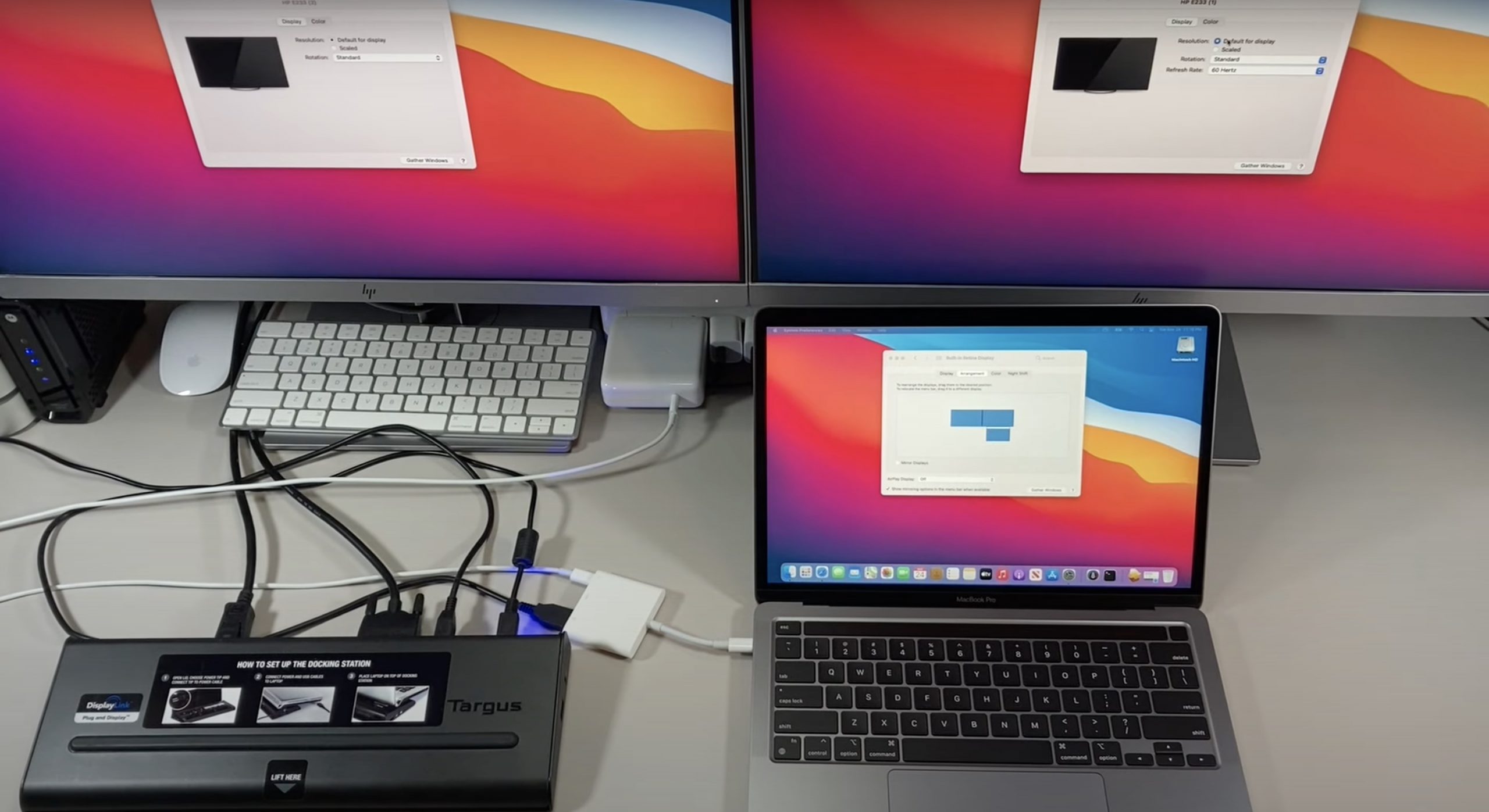 multiple monitors with Apple Silicon Macs with DisplayLink and dongles