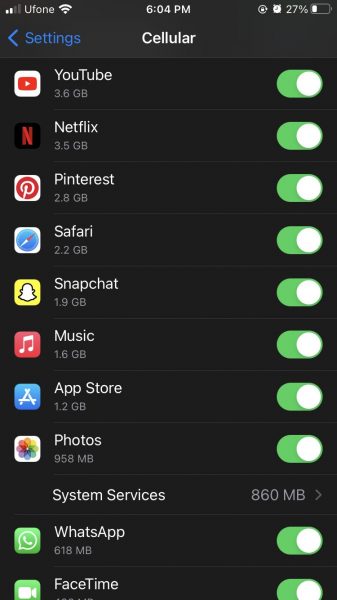 How to block apps from using cellular data on iPhone