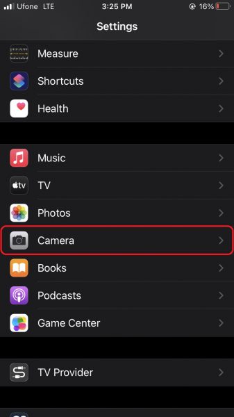 How to set iPhone camera to open in last used mode