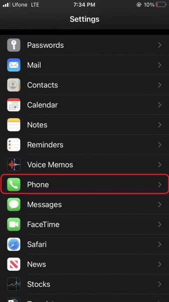 How to change call notification back to full screen on iPhone