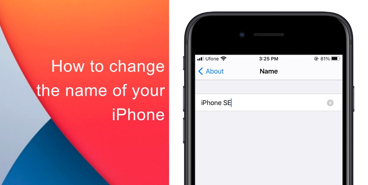 How to change the name of your iPhone