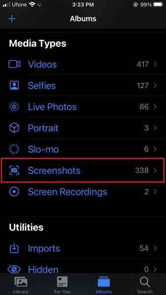 How to find and delete all screenshots from iPhone